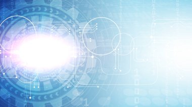 Yüksek teknolojili dijital veri bağlantı sistemi ve bilgisayar elektronik desing ile devre teknolojisi arka planı