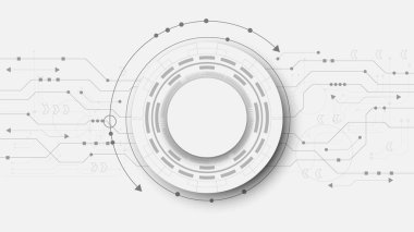 Yüksek teknolojili dijital veri bağlantı sistemi ve bilgisayar elektronik desing ile devre teknolojisi arka planı