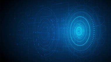 Yüksek teknolojili dijital veri bağlantı sistemi ve bilgisayar elektronik desing ile devre teknolojisi arka planı