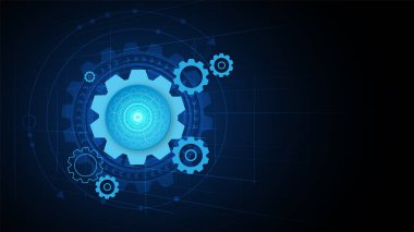 Yüksek teknolojili dijital veri bağlantı sistemi ve bilgisayar elektroniği olan Gear devresi teknolojisi arkaplanı