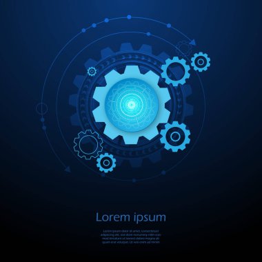 Yüksek teknolojili dijital veri bağlantı sistemi ve bilgisayar elektroniği olan Gear devresi teknolojisi arkaplanı