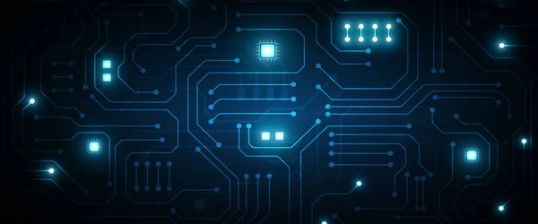 Circuit Technologie Achtergrond Met High Tech Digitale Dataverbinding Systeem Computer — Stockvector