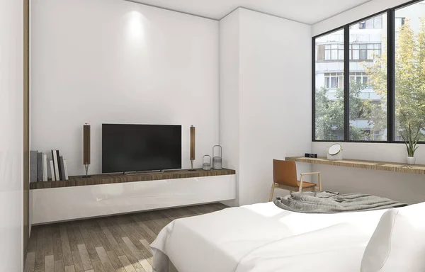 3D-Rendering schönes kleines Wohnzimmer mit schönem Tageslicht — Stockfoto