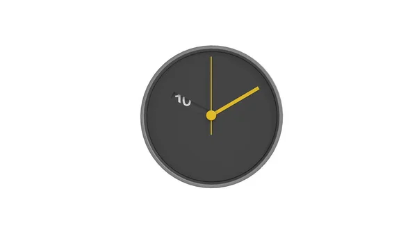 白い背景で 3 d のレンダリング黒分離の素敵なデザイン時計 — ストック写真