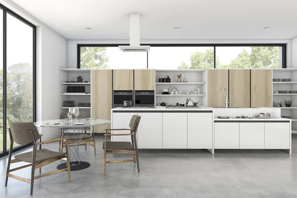 Nagy chery fa konyha étkezÅ asztal — stock fotó © iriana88w #12075548