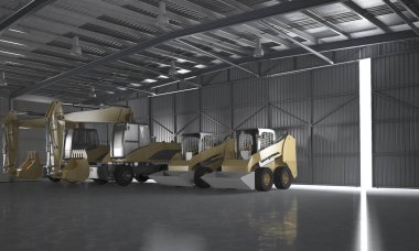 traktör ve lojistik kavramı ile 3D işleme Atölyesi