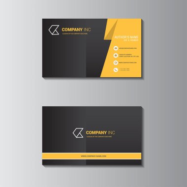 vektör tasarım resmi sarı modern iş kartı
