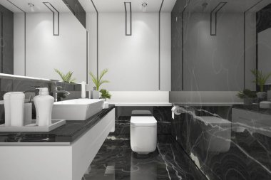 lüks 3D işleme modern loft banyo dekor çini