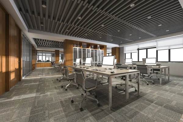 3d render iş toplantı salonu ofis binası üzerinde