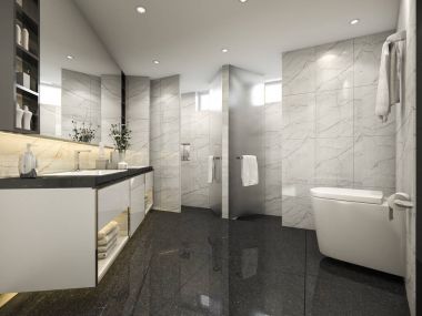 lüks 3D işleme modern loft banyo dekor çini