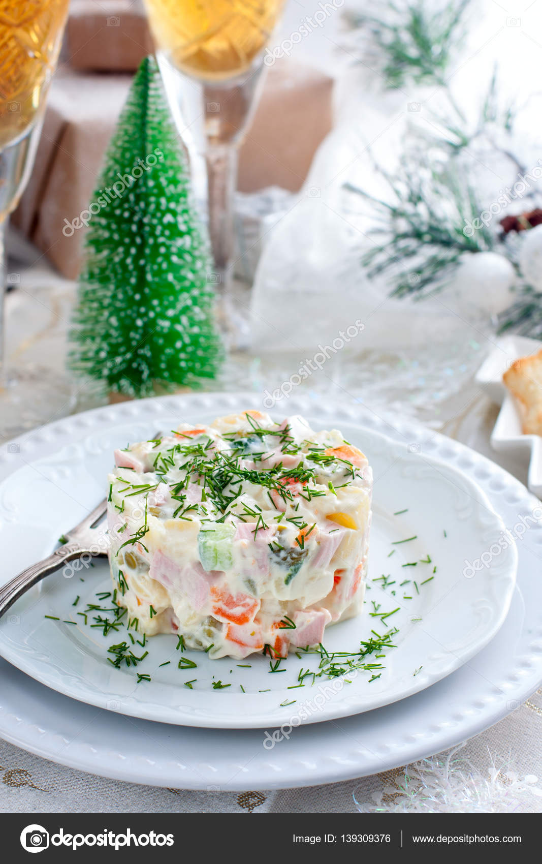 Traditional Russian Christmas Salad 