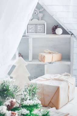 Yılbaşı süsleri ve hediyeleri, seçici odak