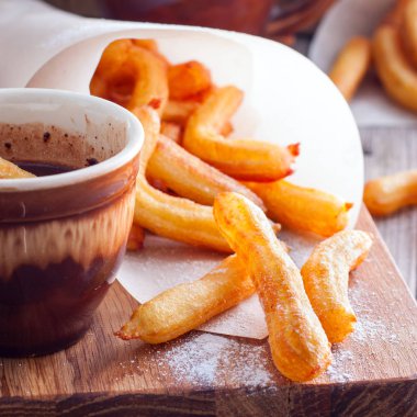 Churro çikolata, kare