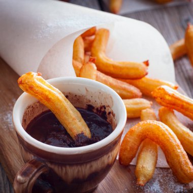 Churro çikolata, kare