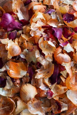dağınık soğan kabukları close-up bir arka plan olarak