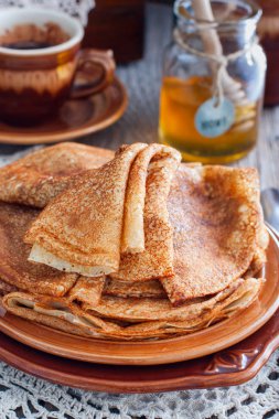 Ev yapımı Rus Ajur krep karnaval bal, seçici odak için