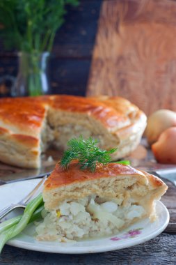 Balık, seçici odak ile kapalı Maya hamuru pasta