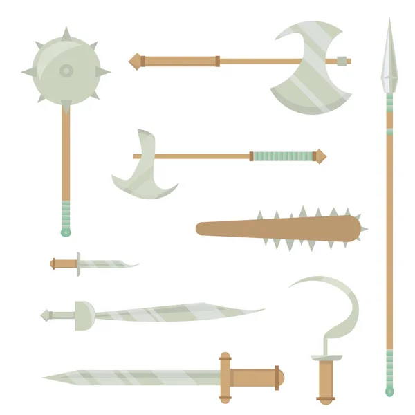 Illustration mittelalterlicher Waffen — Stockvektor