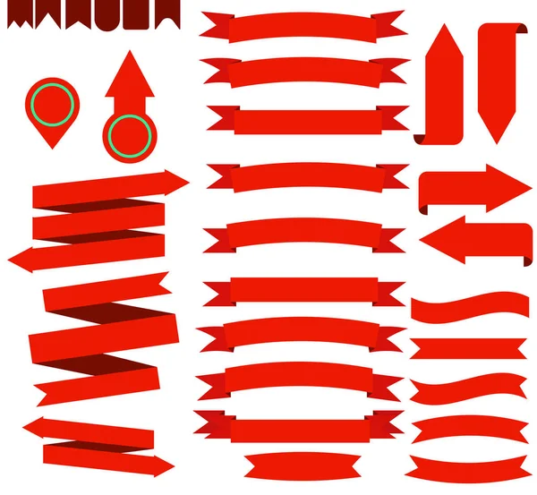 Illustration de rubans rouges — Image vectorielle