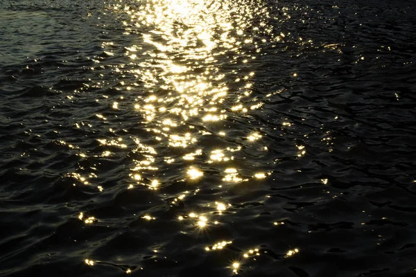 Отражение Солнечного Света Воде Время Заката Стоковое Фото