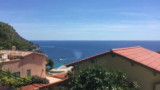 Eze sur Mer och Cap Ferrat, Cote d 'Azur, Frankrike — Stockvideo