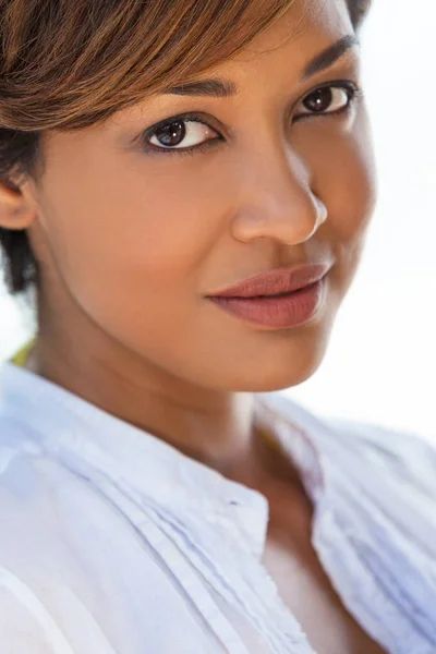 Beautiful Thoughtful Mixed Race Woman — Stock Photo, Image