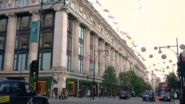 Selfridges Department Store Oxford Street London Inglaterra Noviembre 2017 Video — Vídeo de stock