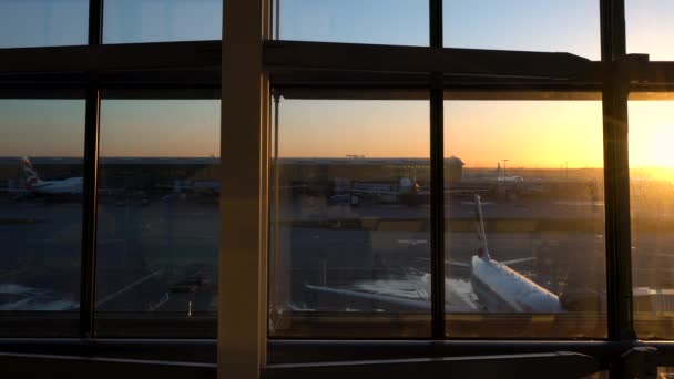 Aéroport Heathrow Terminal Cinq Londres Angleterre Février 2018 Vidéo Des — Video