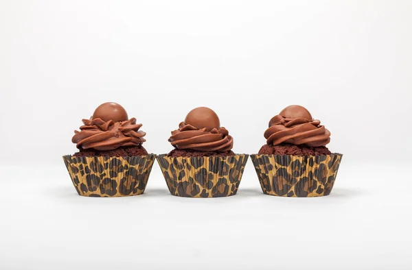 Three Chocolate Cup Cakes