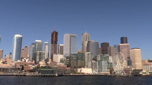City Skyline Seattle Washington Estados Unidos Agosto 2019 Ciudad Seattle — Vídeos de Stock