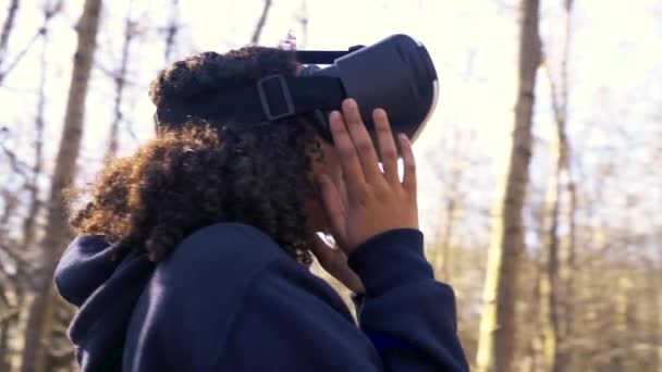 Clipe Vídeo Bela Raça Mista Afro Americana Menina Adolescente Mulher — Vídeo de Stock