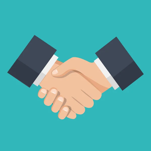 Handshake obchodních partnerů, ikona Handshake — Stockový vektor