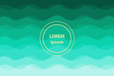 Yeşil dalgalar arka plan tasarımı için