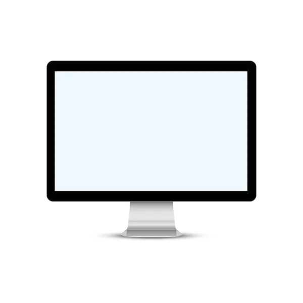 Monitor de computador isolado no fundo branco — Vetor de Stock