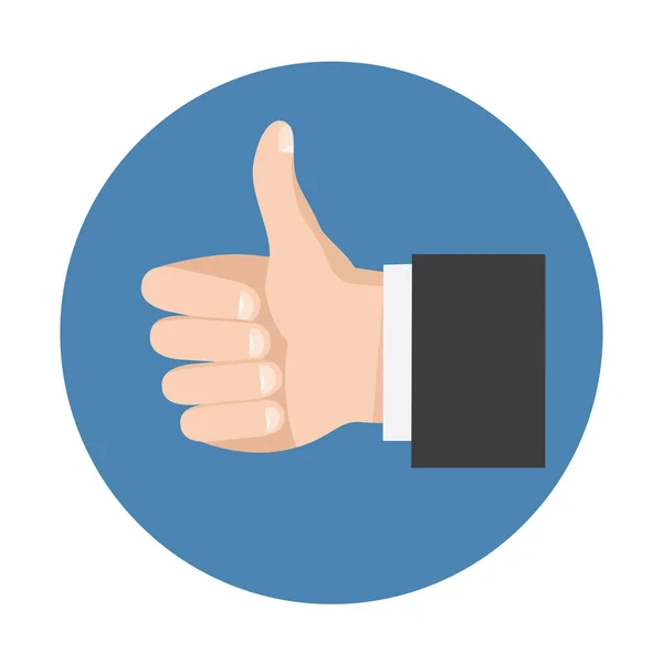 Thumb up symbol for social network — Stock Vector