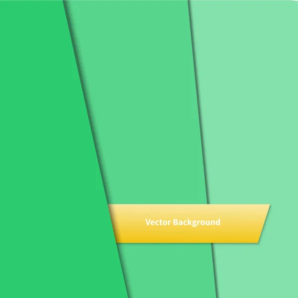Fond vectoriel abstrait avec couches de papier vert — Image vectorielle