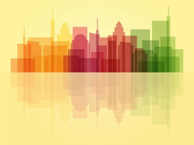 Şık şeffaf cityscape arka plan