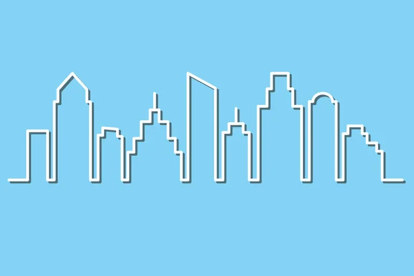 Skyline della città in stile minimalista — Vettoriale Stock