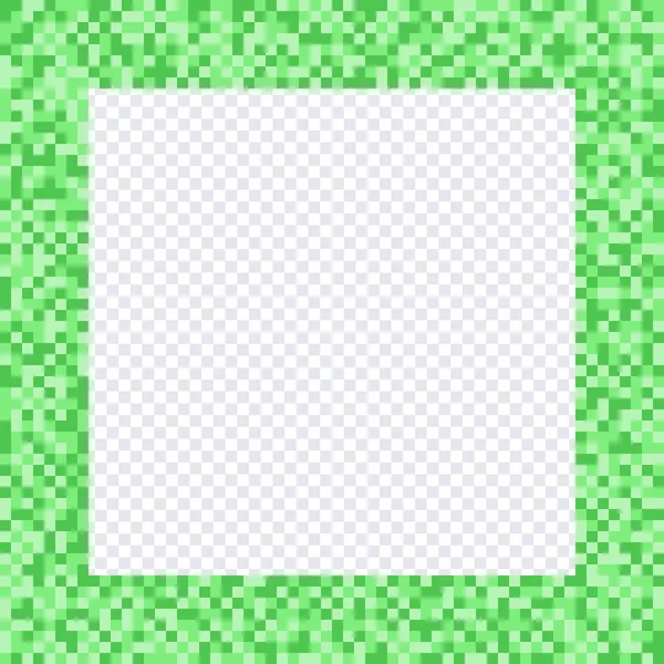 Kerangka piksel hijau, batas - Stok Vektor