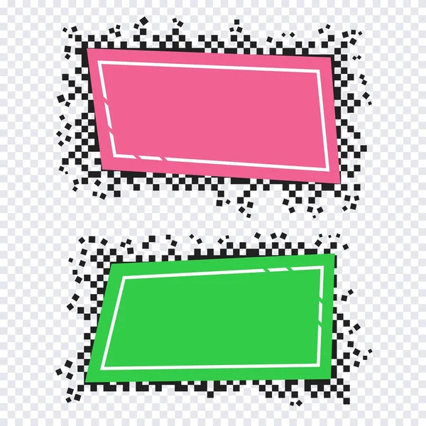 Pixel Art Design von Bannern — Stockvektor