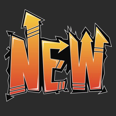 Yeni kelime işareti, harf, serbest yazı stili