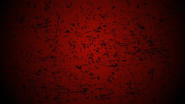 Kirli doku grunge, soyut vektör arkaplan, koyu kırmızı renk. Kalıplı şablon, kentsel çizik duvar kağıdı. Tahıllı retro vintage etkisi