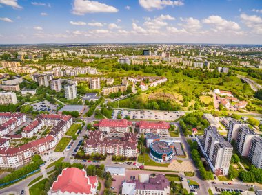 Lublin kuş bakışı. Havadan gördün ilçe Czuby.