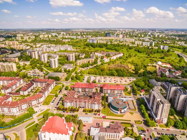 Lublin kuş bakışı. Havadan gördün ilçe Czuby. — Stok fotoğraf