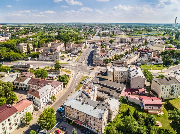 Lublin do ar. A paisagem circundante rua Kunicki — Fotografia de Stock