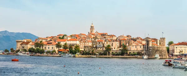 Chorvatsko - Ostrov Korčula. Historické město Korčula. — Stock fotografie