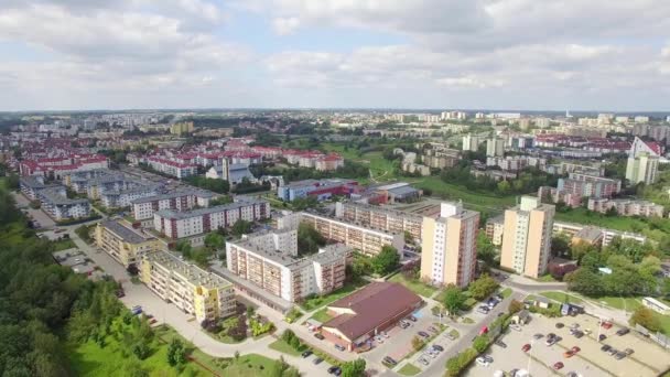 Kuş Bakışı Şehir Manzarası Lublin Czuba Bölge Manzara Havadan Kentsel — Stok video