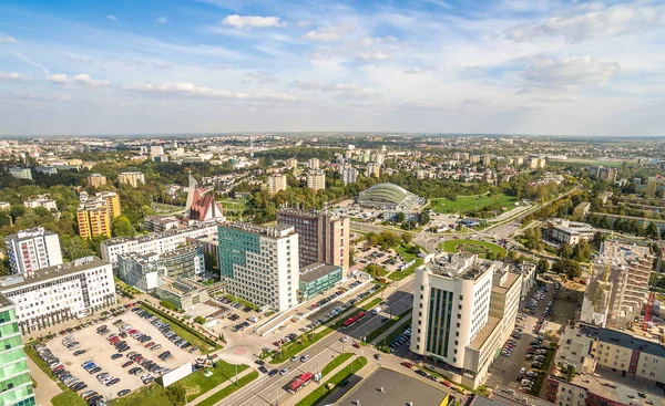 Lublin - bir kuş bakışı bir şehirden. Tomasz Zana street ile şehir manzarası.