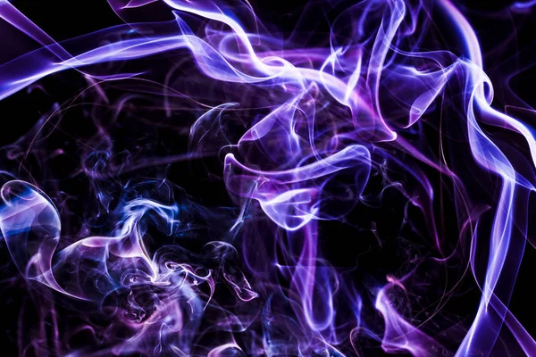 Абстрактный Фон Красочный Дым Черном Фоне Волны Энергетические Линии Дым — стоковое фото