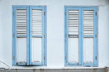 Geleneksel Windows Singapur. Panjurlar, Asya tarihi bina cephe